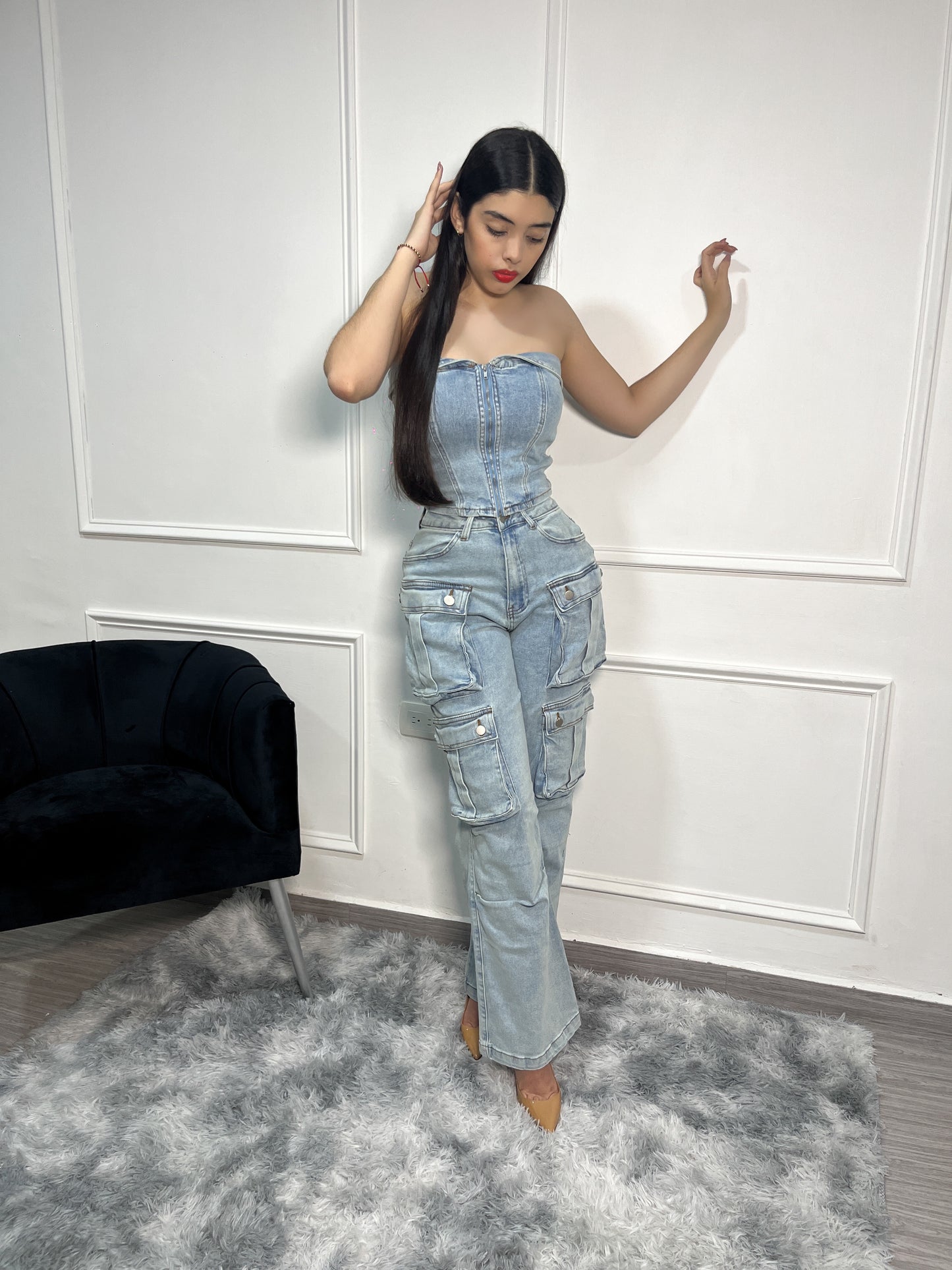 Set Cargo Light Denim