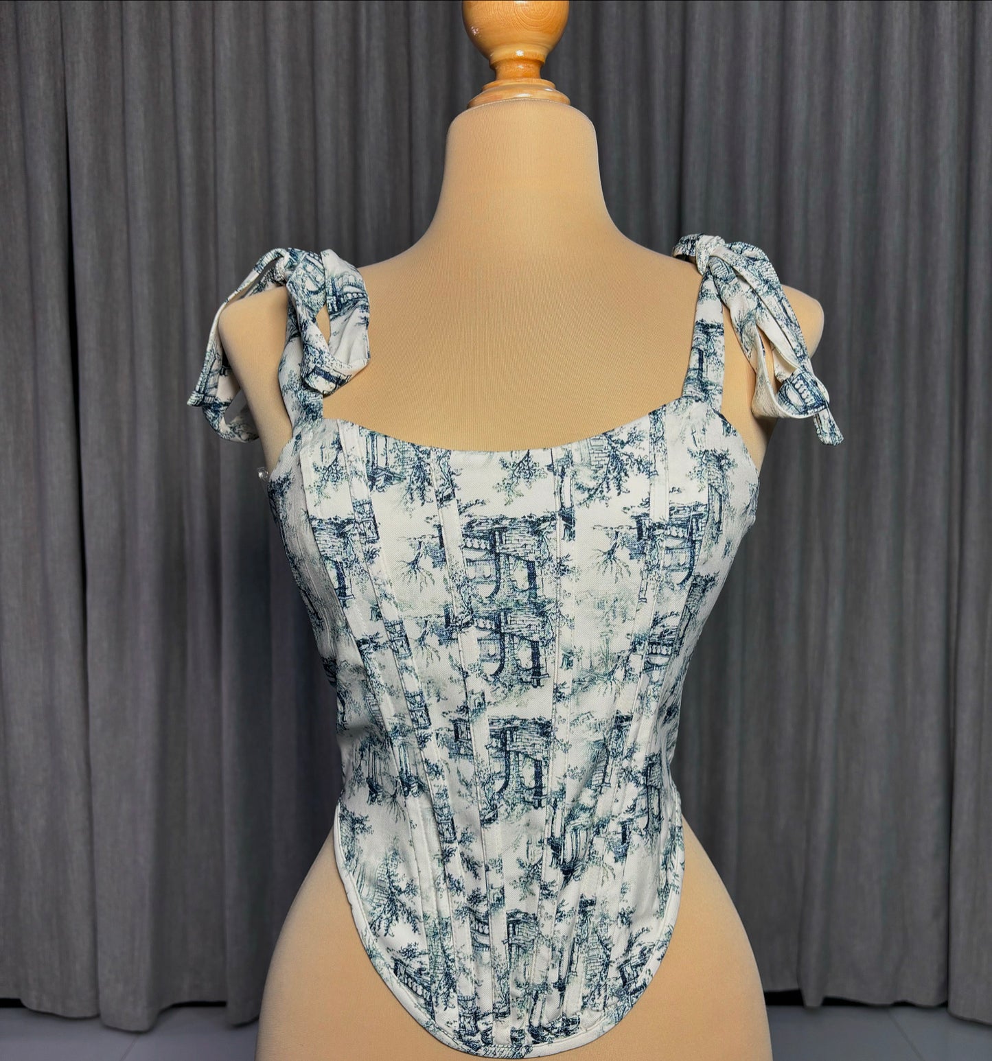 Corset White Estampado